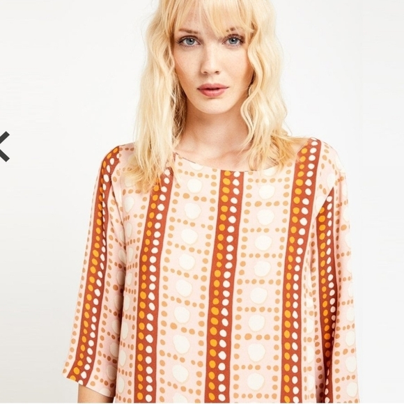 Otto D'Ame Spotted shift dress minimalist contemporary side pockets - Picture 2 of 8